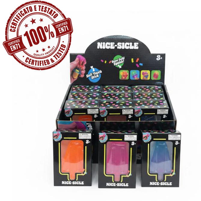 SQUISHY POP-SICLE (Ghiaccioli) 9cm TPR Soft In box In display da 12pz…x12…x144
